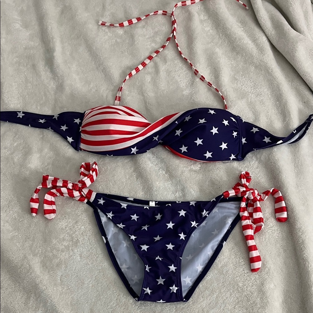 Patriotic Stars and Stripes Bikini